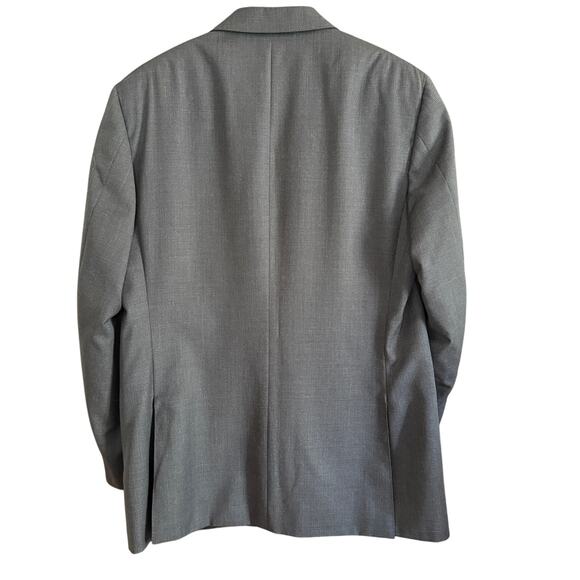 CANALI | 100% Wool Gray Microcheck 2 Button Blazer Notch Lapel Size 54 R (44 R) - Picture 3 of 11